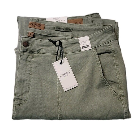 Judy Blue Greenwich High Rise Front Seam Stretch Denim Jeans Women’s 22W Sage - Picture 7 of 16